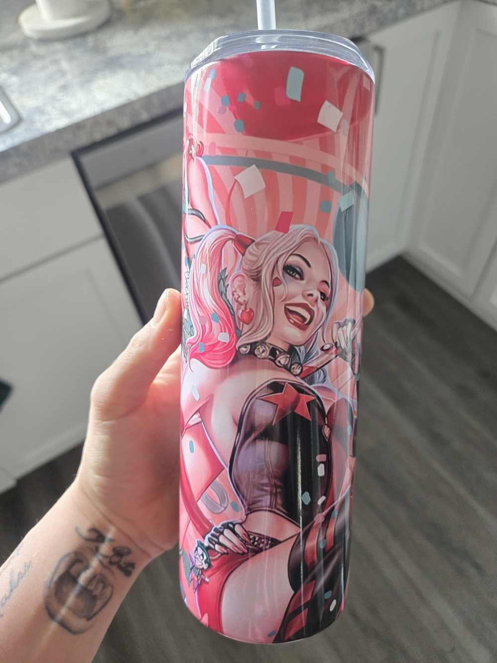 Customized Harley Quinn Poison Ivy Tumbler